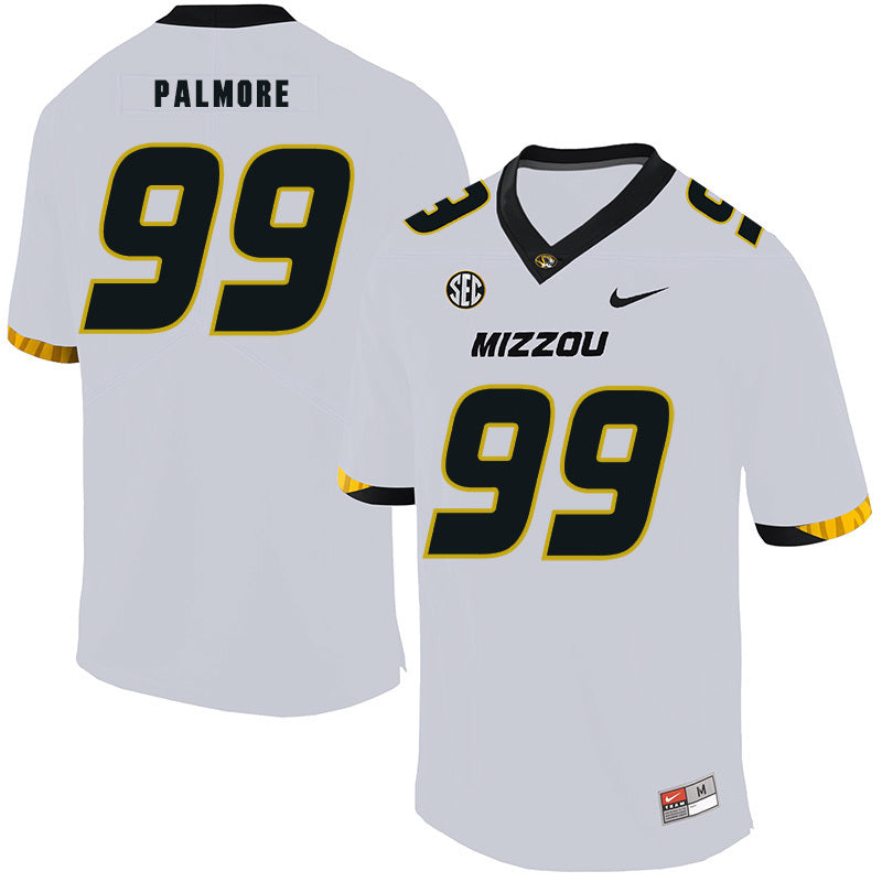 Walter Palmore 99 White College Football Jersey football jersey product view 1