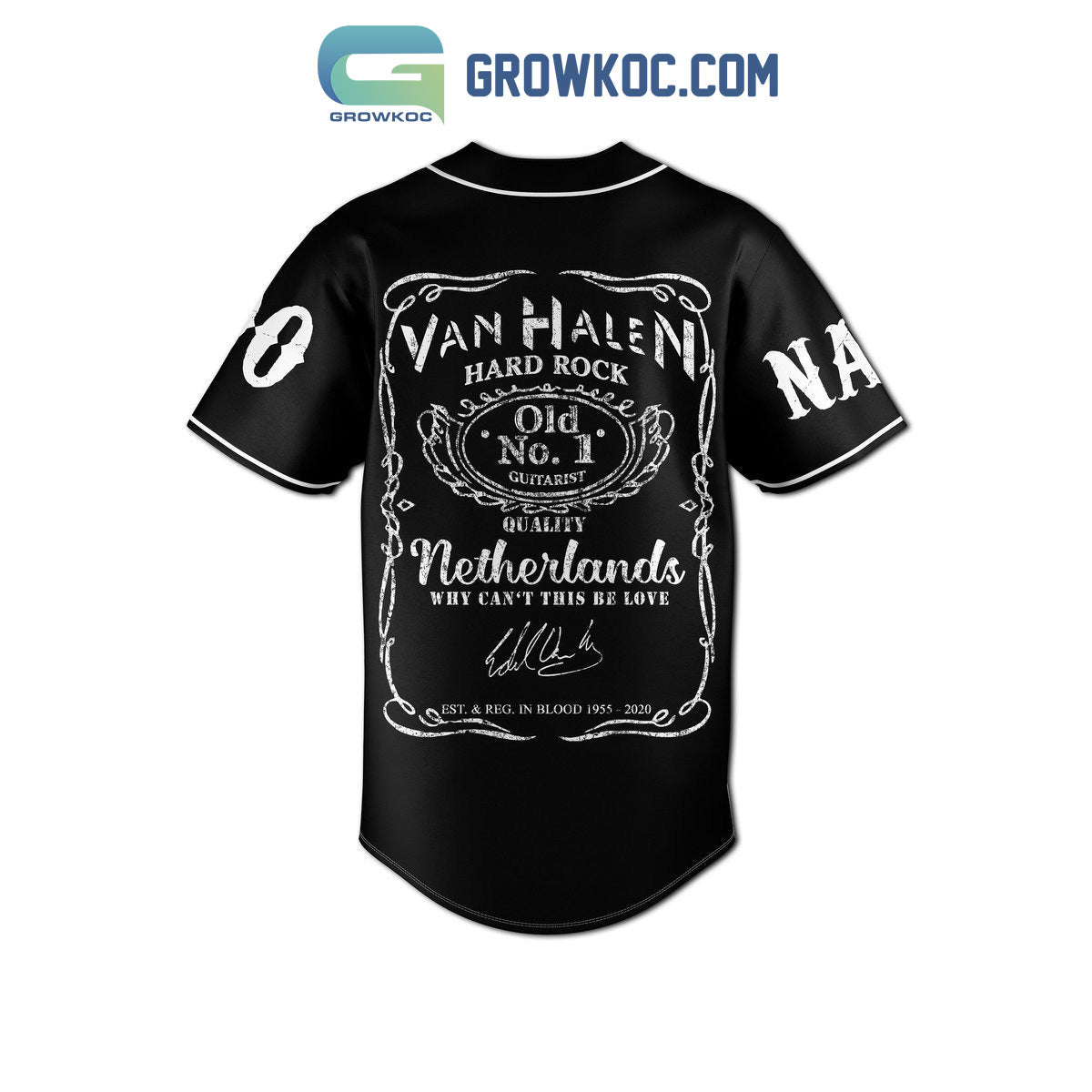 Wanna Go Back To 1980s To See Eddie Van Halen On The Stage Personalized Baseball Jersey baseball jersey product view 3