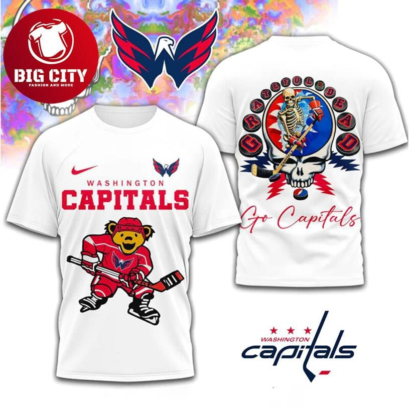 Washington Capitals x Deadhead Two Sided Shirt Unisex T-shirt, Sweatshirt, Hoodie, Long Sleeve Tee - T-Shirt, Sweatshirt, Hoodie