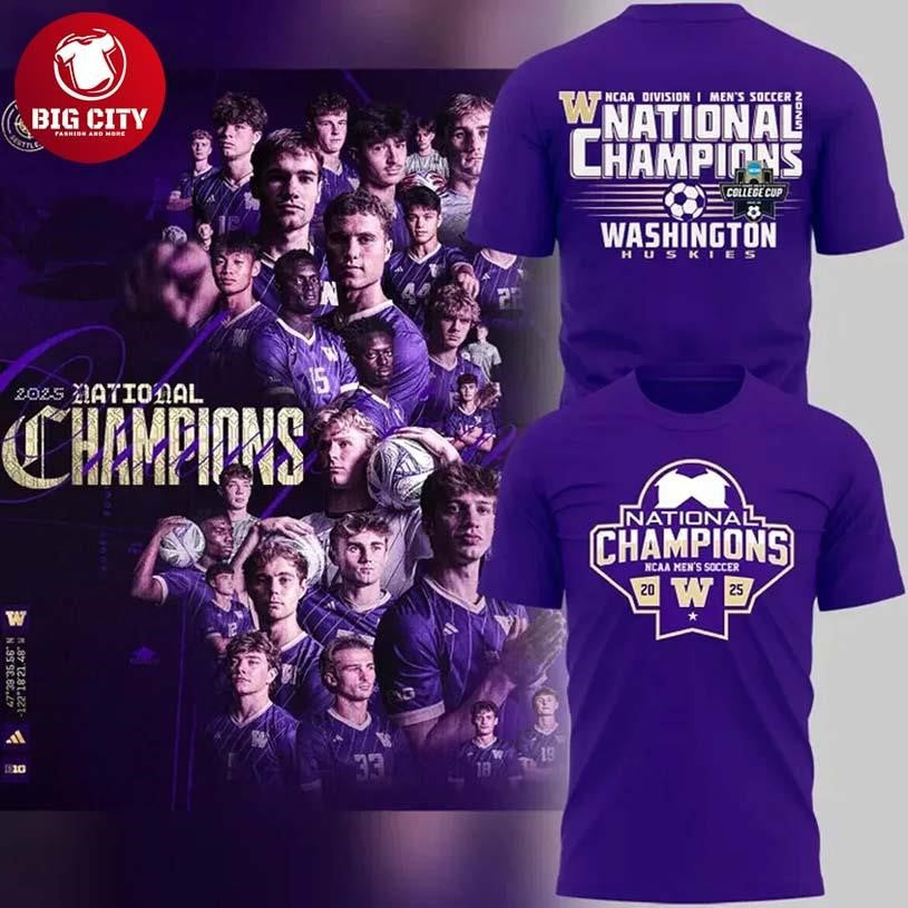 Washington Huskies 2025 National Champions Edition Two Sided Shirt Unisex T-shirt, Sweatshirt, Hoodie, Long Sleeve Tee - T-Shirt, Sweatshirt, Hoodie