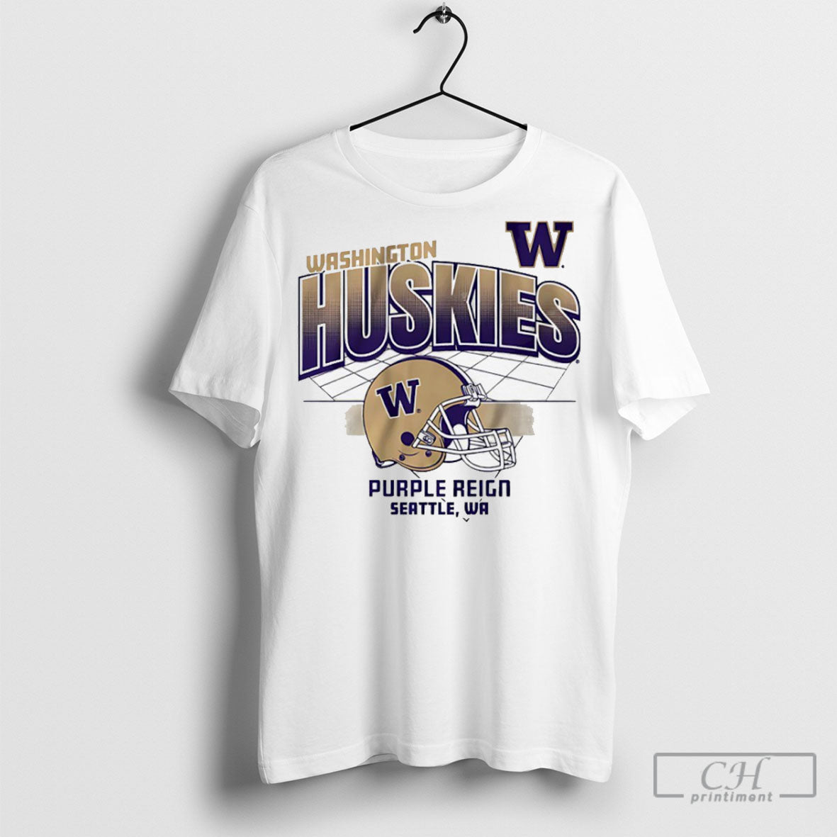 Washington Huskies Football Purple Reign Helmet Grid Shirt Tee Unisex T-shirt, Sweatshirt, Hoodie, Long Sleeve Tee - T-Shirt, Sweatshirt, Hoodie