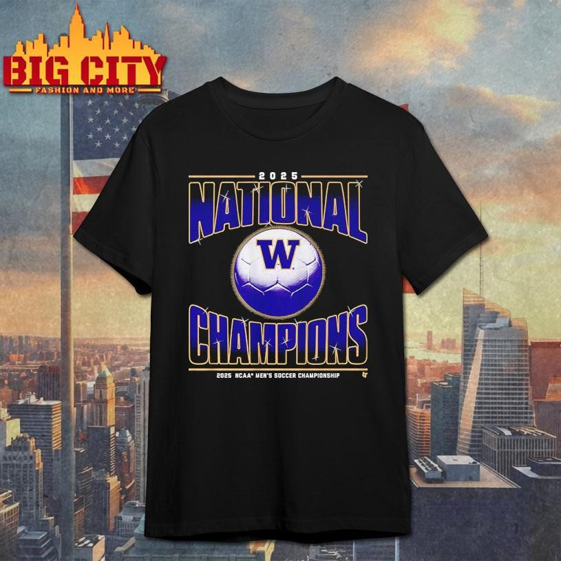 Washington Men’s Soccer 2025 National Champions Shirt Unisex T-shirt, Sweatshirt, Hoodie, Long Sleeve Tee - T-Shirt, Sweatshirt, Hoodie