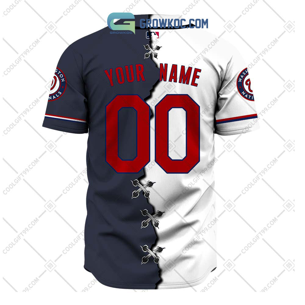 Washington Nationals MLB Personalized Mix Baseball Jersey baseball jersey product view 3