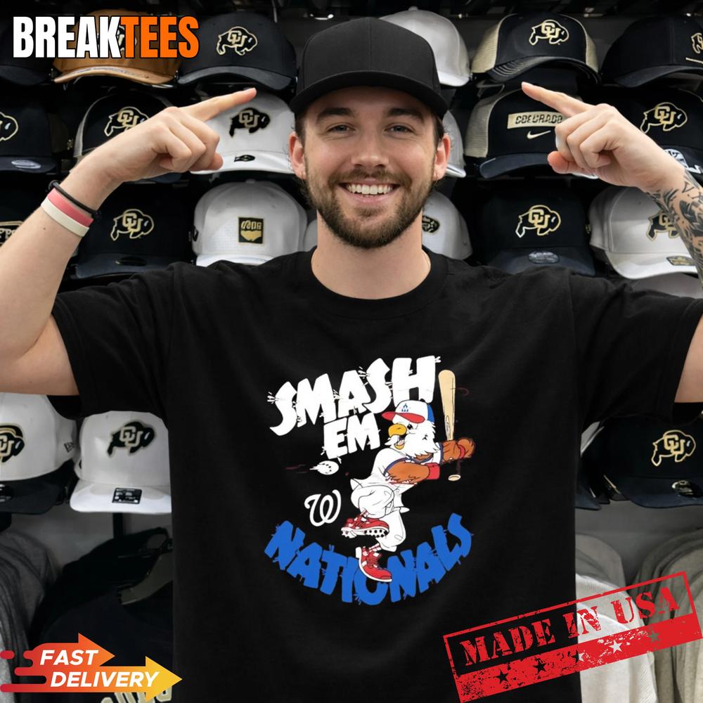 Washington Nationals Screech Smash Em Mascot Baseball Shirt Unisex T-shirt, Sweatshirt, Hoodie, Long Sleeve Tee - T-Shirt, Sweatshirt, Hoodie