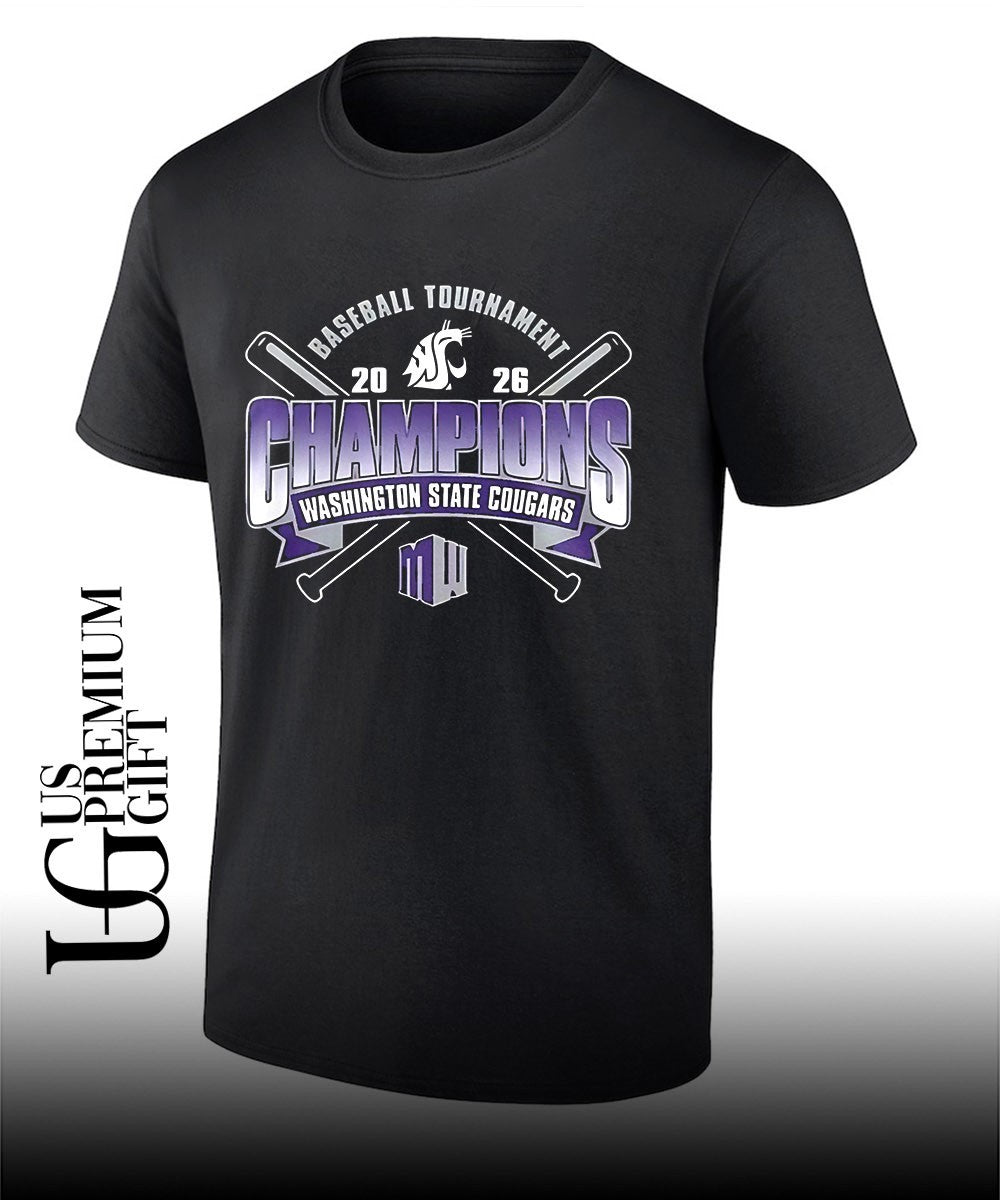 Washington State Cougars 2026 Mountain West Baseball Champions shirt Unisex T-shirt, Sweatshirt, Hoodie, Long Sleeve Tee - T-Shirt, Sweatshirt, Hoodie