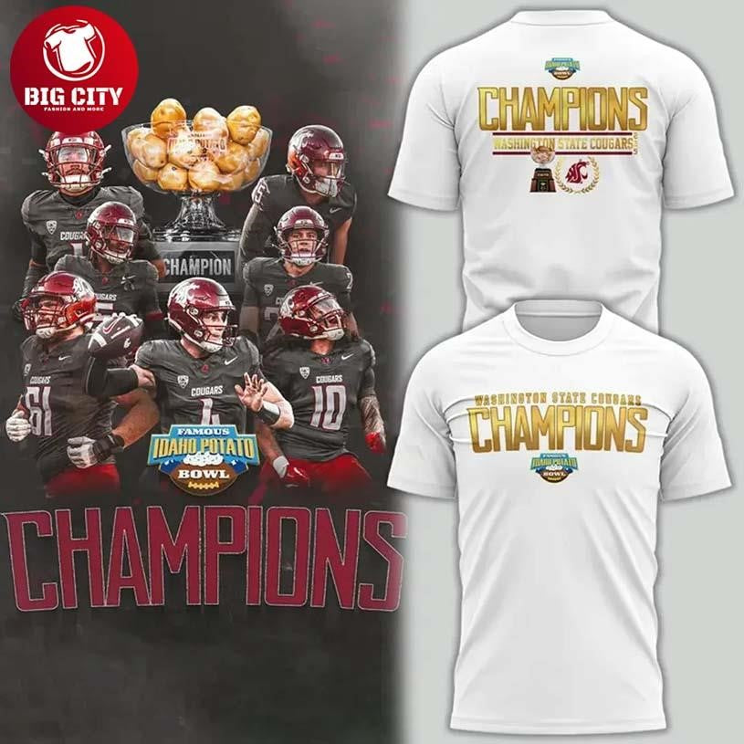 Washington State Cougars Champions Two Sided Shirt Unisex T-shirt, Sweatshirt, Hoodie, Long Sleeve Tee - T-Shirt, Sweatshirt, Hoodie