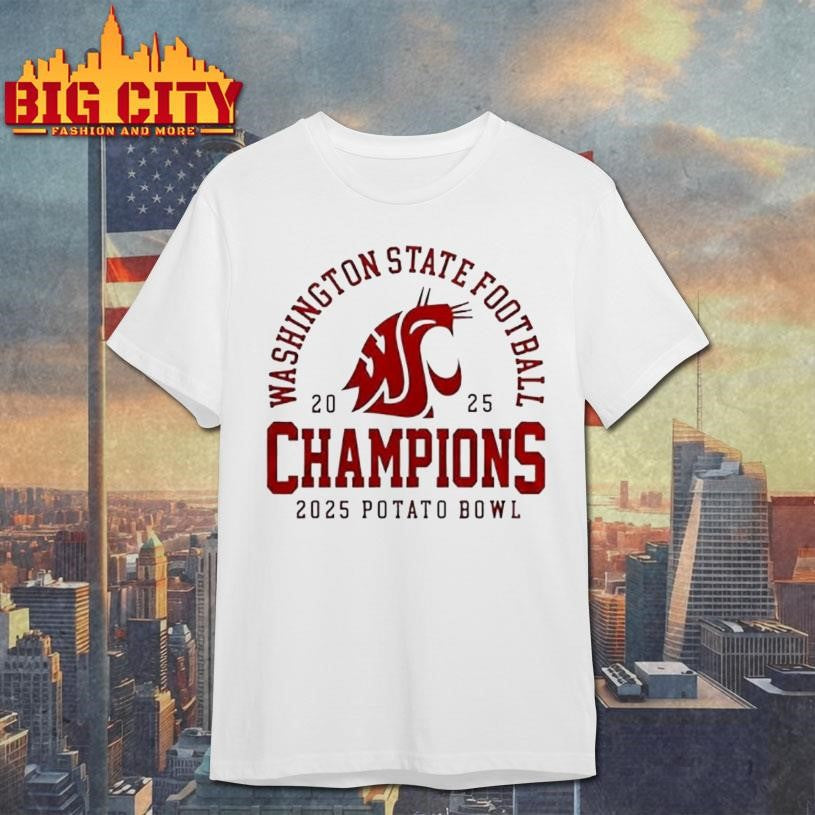 Washington State Football 2025 Potato Bowl Champions Shirt Unisex T-shirt, Sweatshirt, Hoodie, Long Sleeve Tee - T-Shirt, Sweatshirt, Hoodie