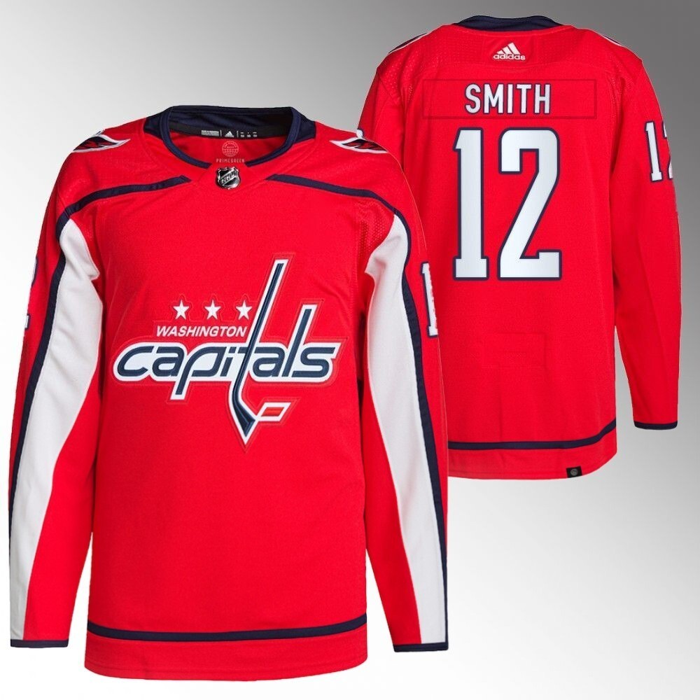 Washington Capitals #12 Craig Smith Red Home Jersey Hockey Jersey hockey jersey product view 1