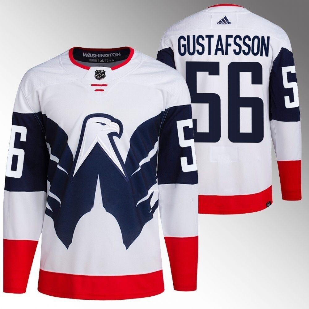 Washington Capitals #56 Erik Gustafsson 2023 NHL Stadium Series White Jersey Hockey Jersey hockey jersey product view 1