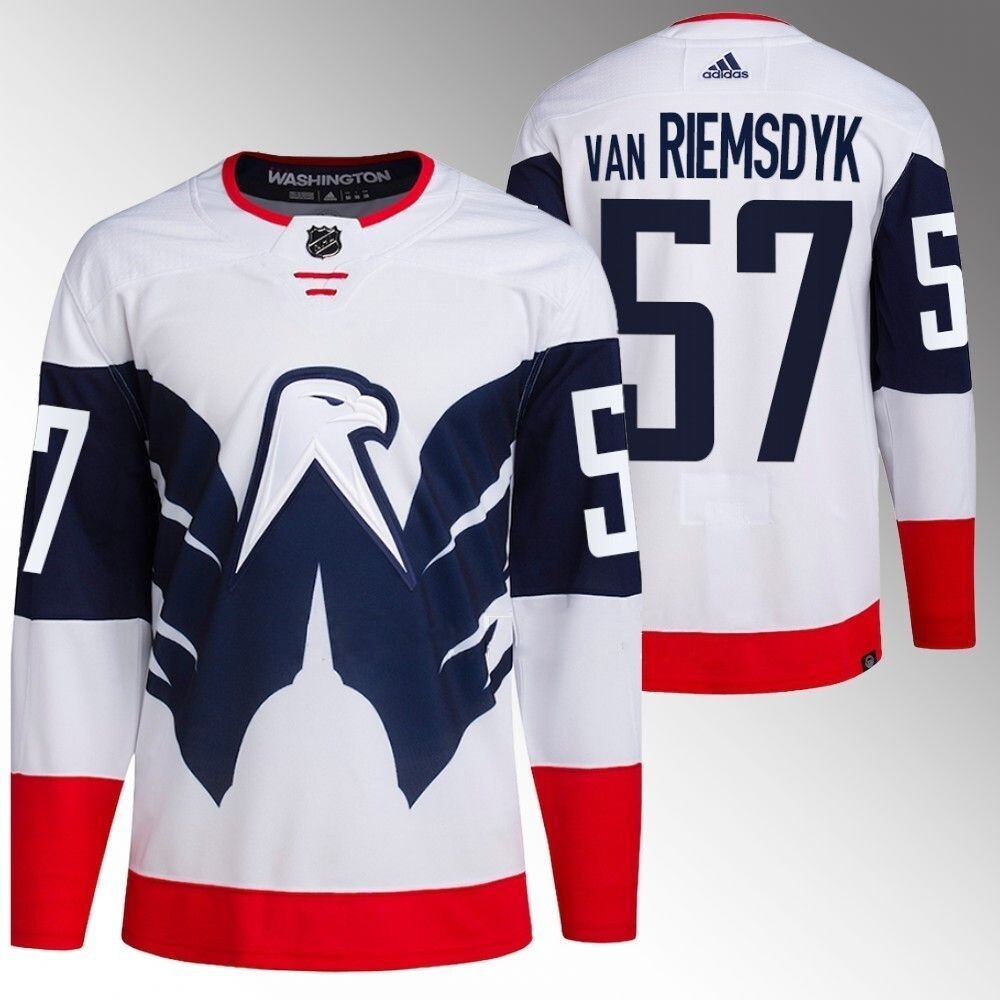 Washington Capitals #57 Trevor van Riemsdyk 2023 NHL Stadium Series White Jersey Hockey Jersey hockey jersey product view 1
