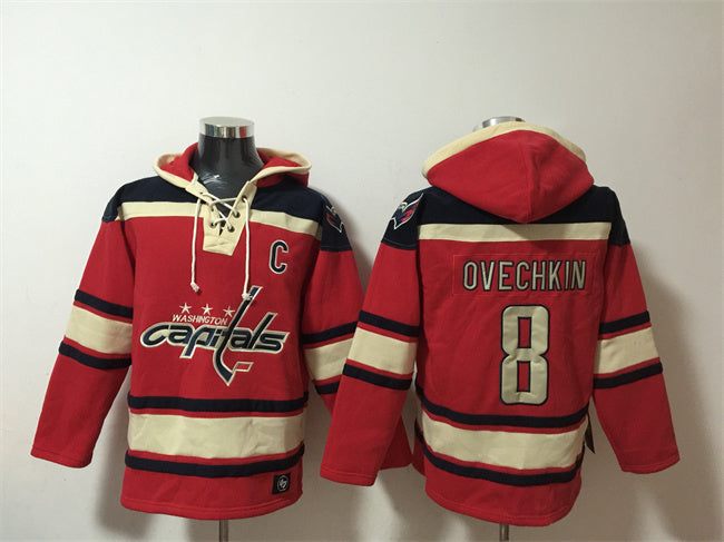 Washington Capitals #8 Alex Ovechkin Red Ageless Must-Have Lace-Up Pullover Hockey Jersey hockey jersey product view 1