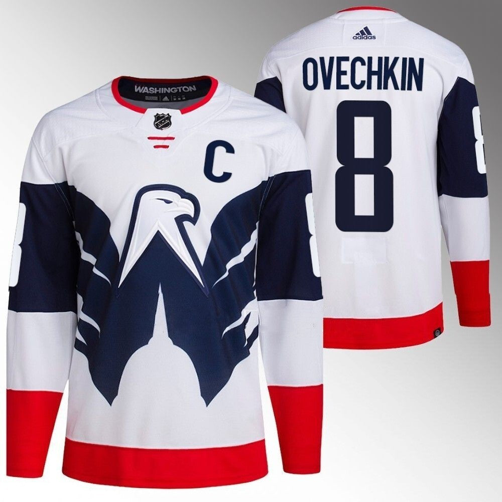 Washington Capitals #8 Alexander Ovechkin 2023 NHL Stadium Series White Jersey Hockey Jersey hockey jersey product view 1