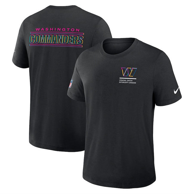 Washington Commanders Black 2025 Crucial Catch Tri-Blend Dri-FIT T-Shirt Football Jersey football jersey product view 1
