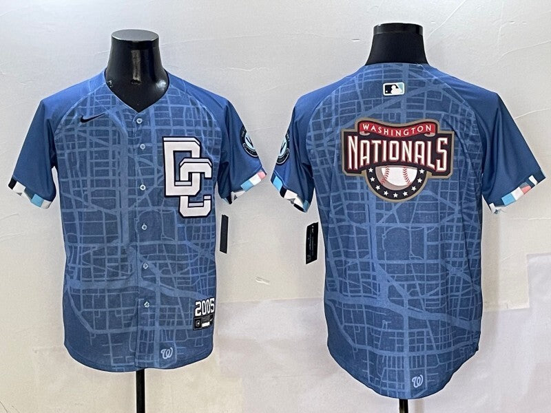 Washington Commanders Nationals Collaboration Style 1 Baseball Jersey baseball jersey product view 1