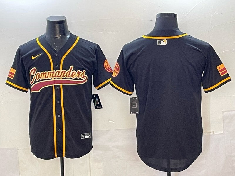 Washington Commanders Redskins Black Collaboration Style 2 Football Jersey football jersey product view 1