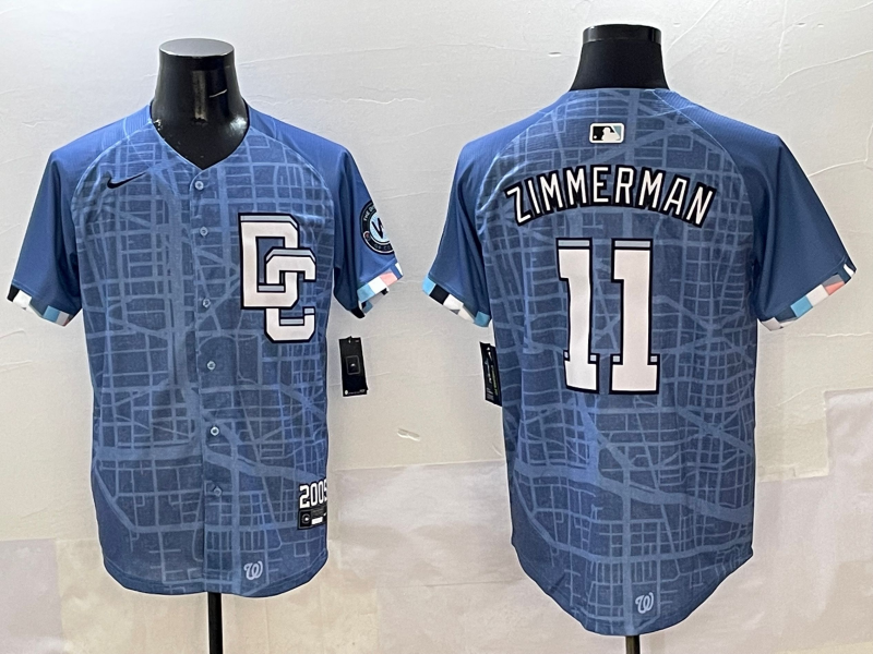 Washington Commanders #11 Ryan Zimmerman Nationals Collaboration Style 2 Baseball Jersey baseball jersey product view 1