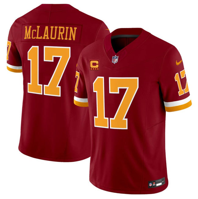 Washington Commanders #17 Terry McLaurin Burgundy 2025 F.U.S.E. 4-Star C Patch Football Jersey football jersey product view 1