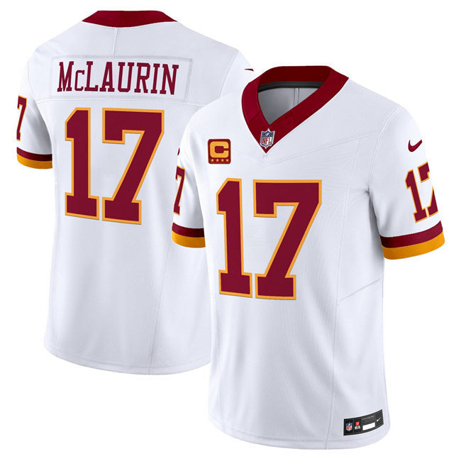 Washington Commanders #17 Terry McLaurin White 2025 F.U.S.E. With 4-star C Patch Football Jersey football jersey product view 1
