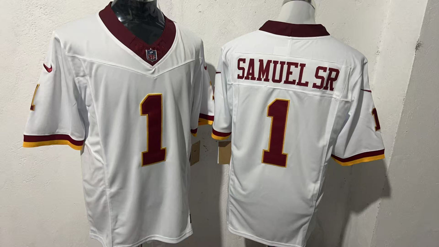 Washington Commanders #1 Deebo Samuel Style 1 Football Jersey football jersey product view 1