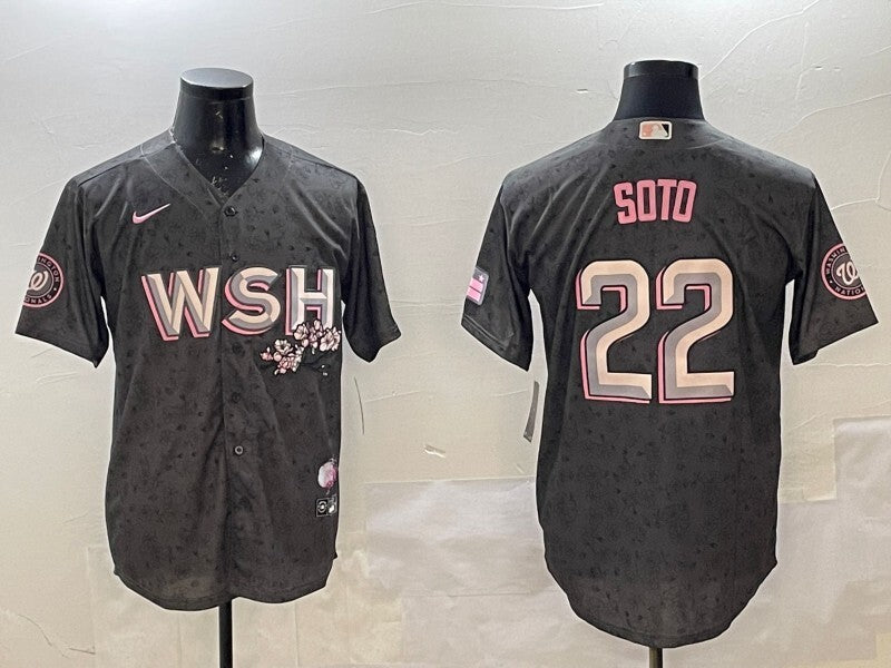 Washington Commanders #22 Juan Soto Nationals City Adult Baseball Jersey baseball jersey product view 1