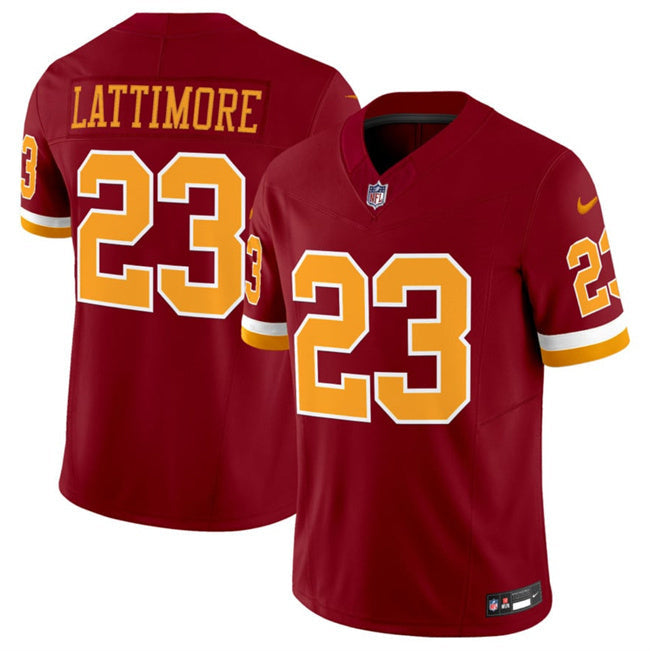 Washington Commanders #23 Marshon Lattimore Burgundy 2025 F.U.S.E. Throwback Limited Football Jersey football jersey product view 1