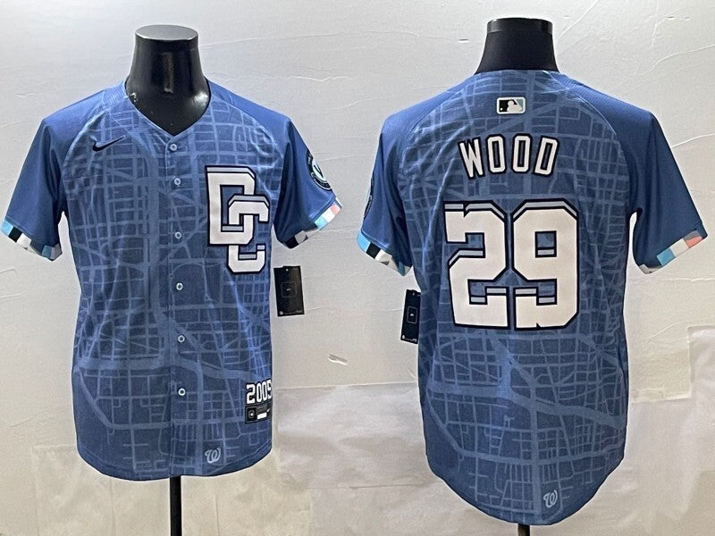 Washington Commanders #29 James Wood Nationals Adult Style 2 Baseball Jersey baseball jersey product view 1