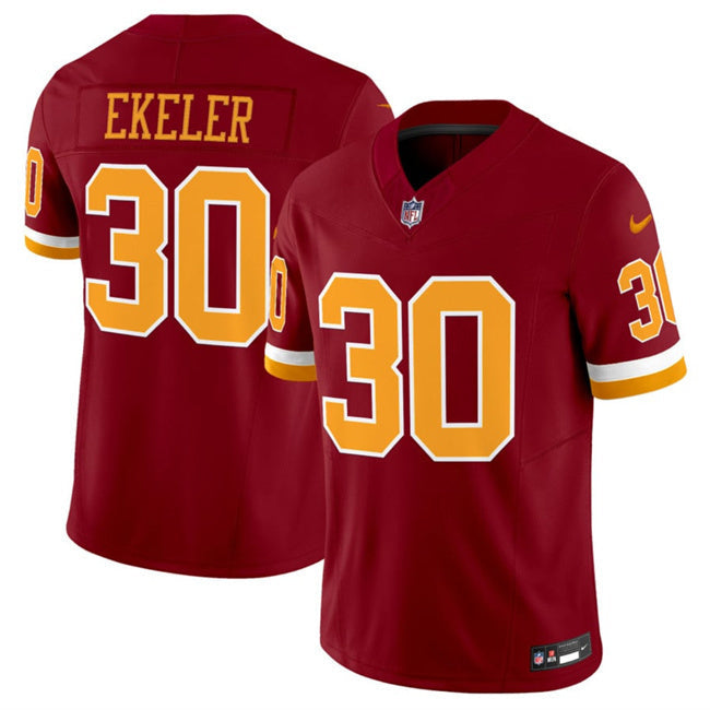 Washington Commanders #30 Austin Ekeler Burgundy 2025 F.U.S.E. Throwback Limited Football Jersey football jersey product view 1