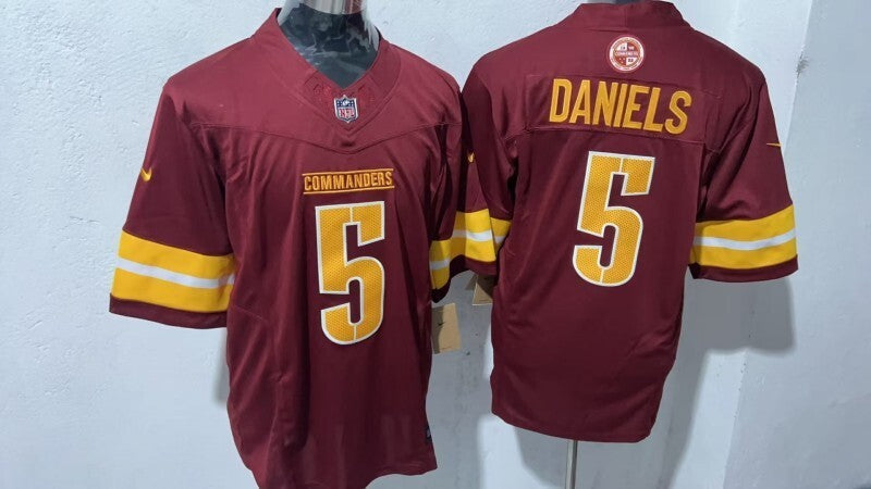 Washington Commanders #5 Jayden Daniels Style 5 Football Jersey football jersey product view 1