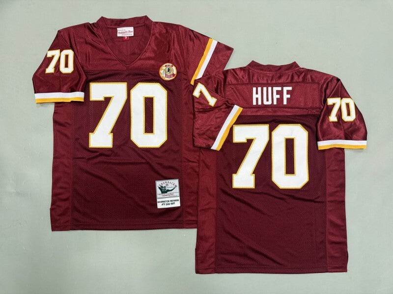 Washington Commanders #70 Sam Huff Washington Redskins Style 2 Football Jersey football jersey product view 1