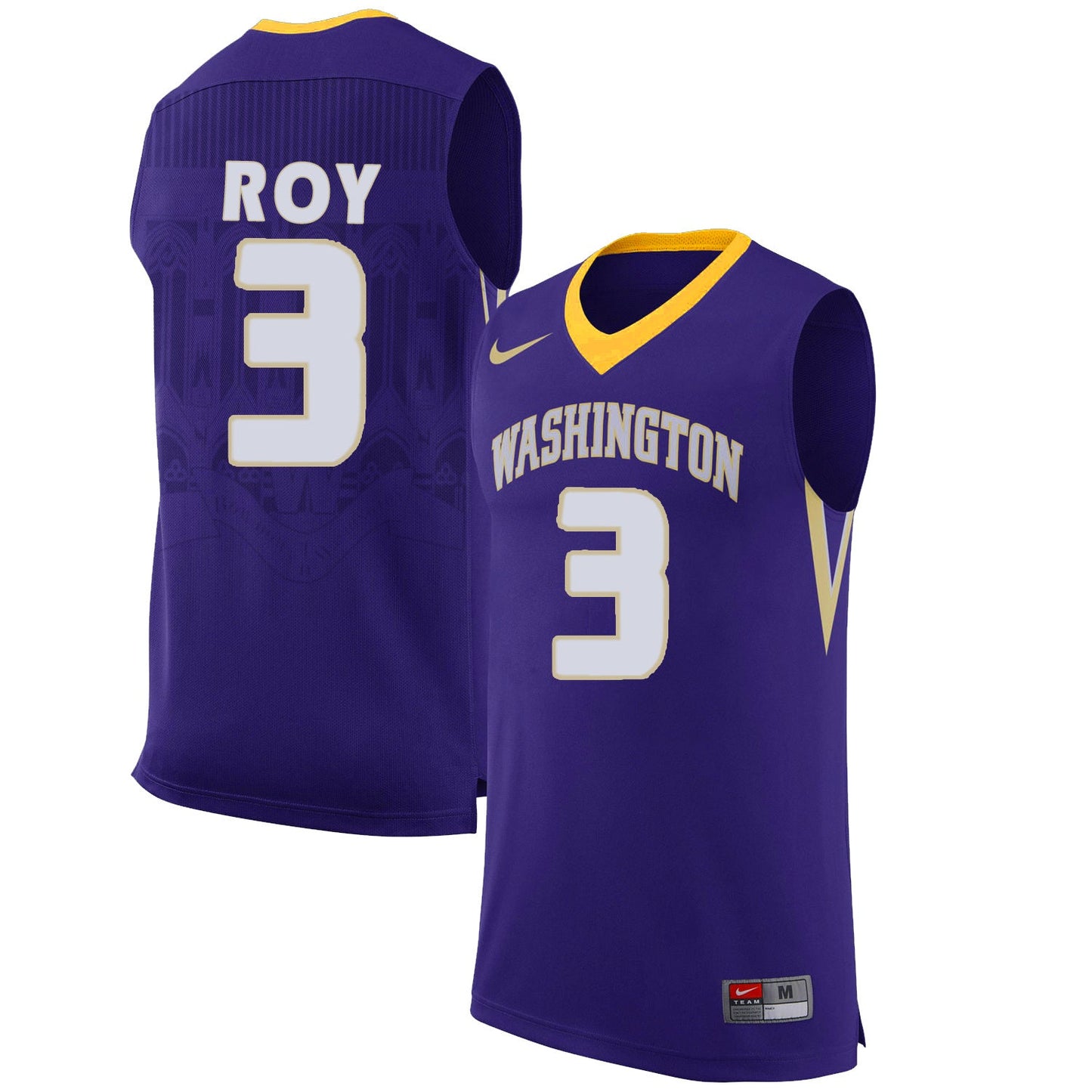 Washington Huskies 3 Purple College Football Jersey football jersey product view 1