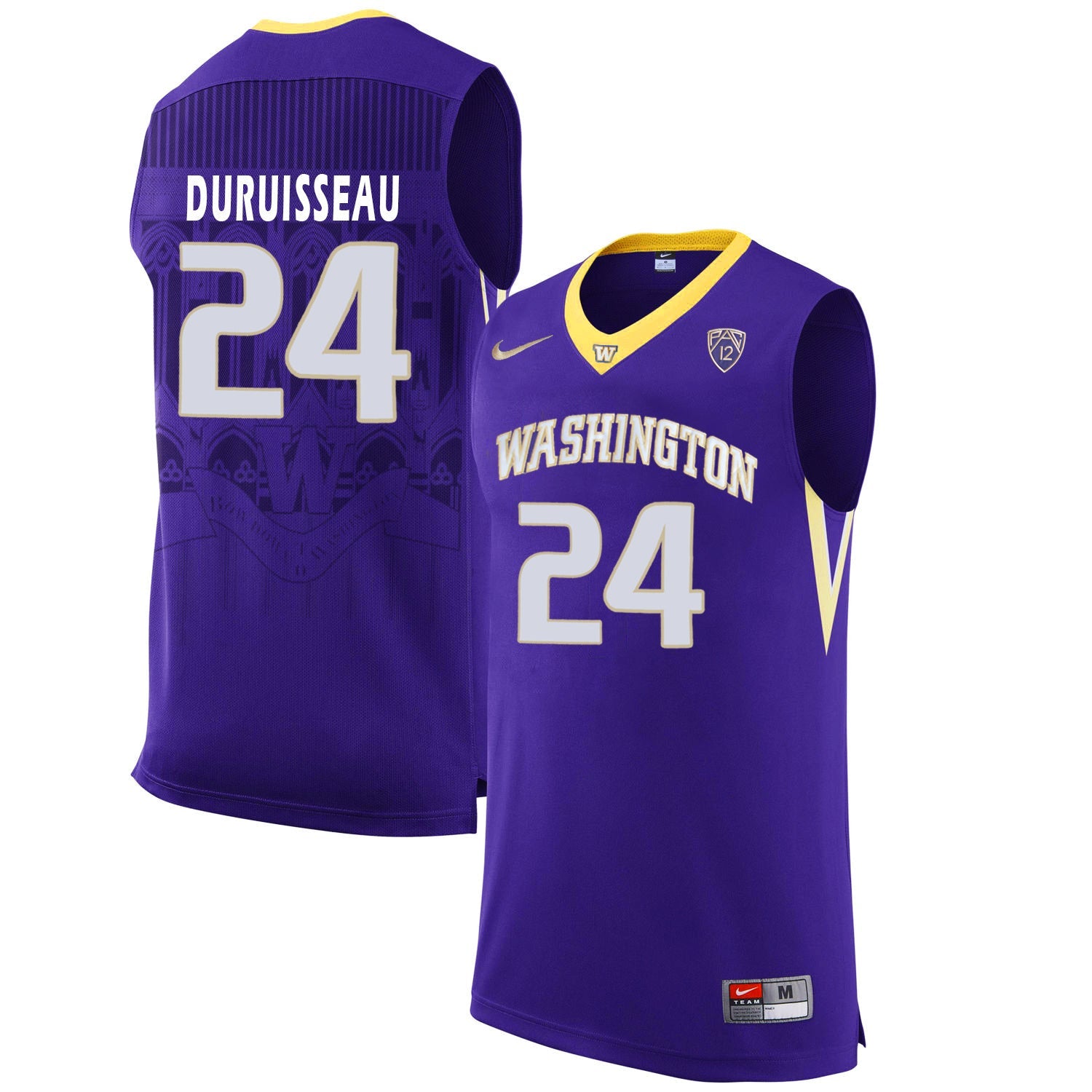 Washington Huskies Devenir Duruisseau 24 Purple College Football Jersey football jersey product view 1