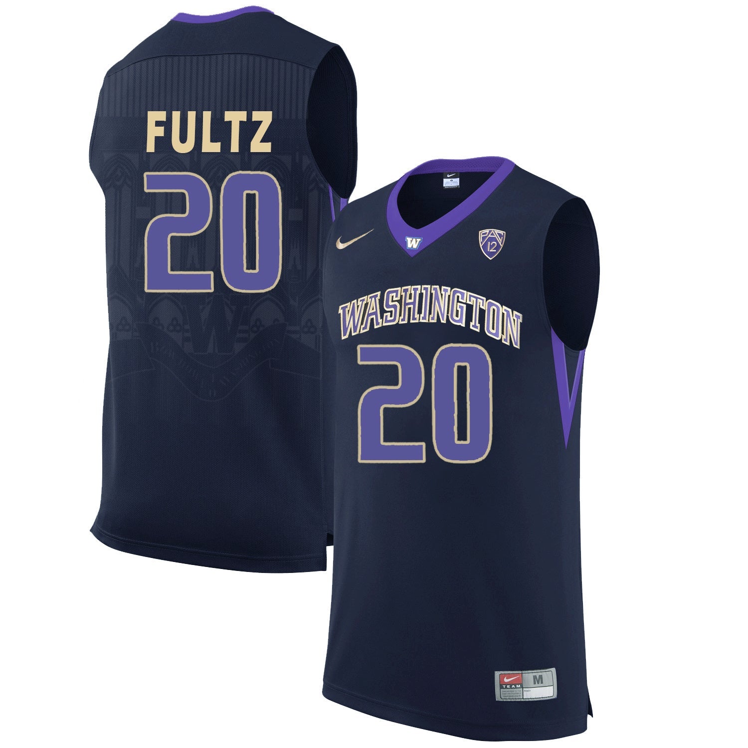 Washington Huskies Markelle Fultz 20 Black College Football Jersey football jersey product view 1