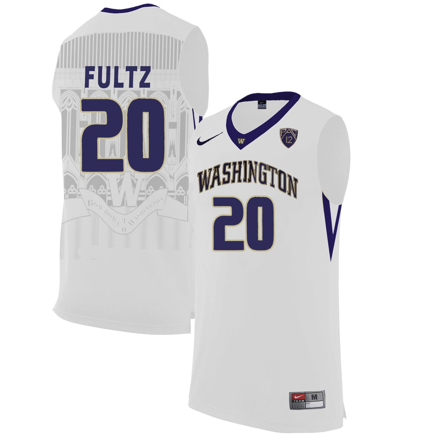 Washington Huskies Markelle Fultz 20 White College Football Jersey football jersey product view 1