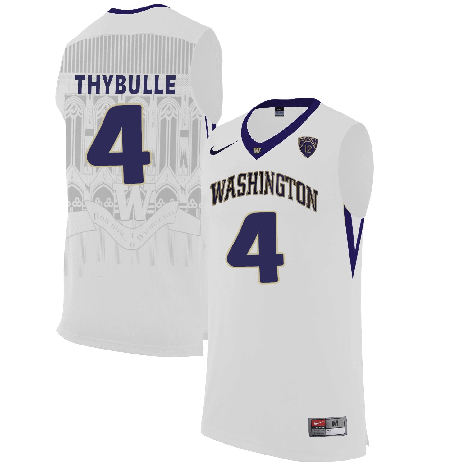 Washington Huskies Matisse Thybulle 4 White College Football Jersey football jersey product view 1