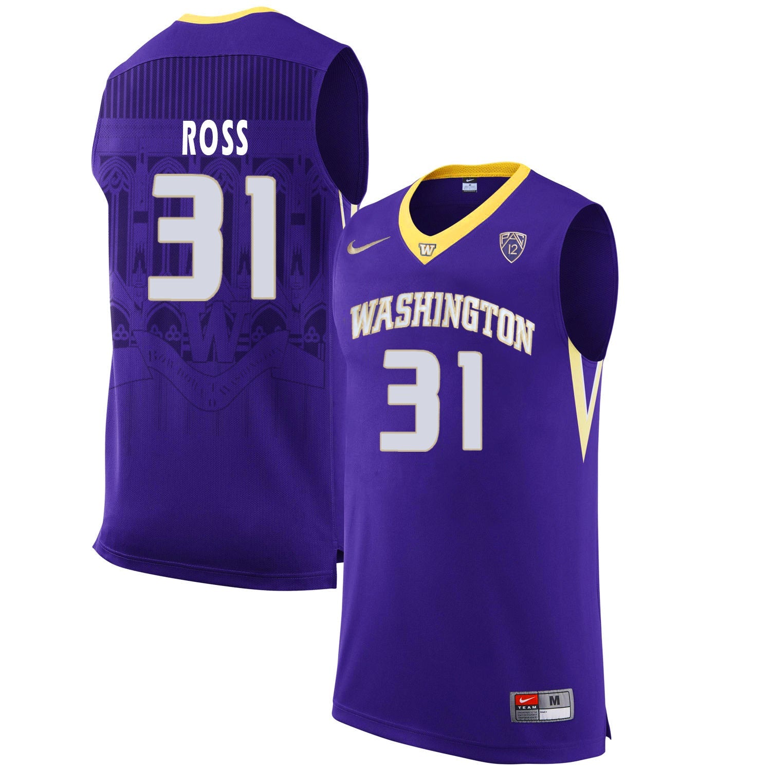 Washington Huskies Terrence Ross 31 Purple College Football Jersey football jersey product view 1