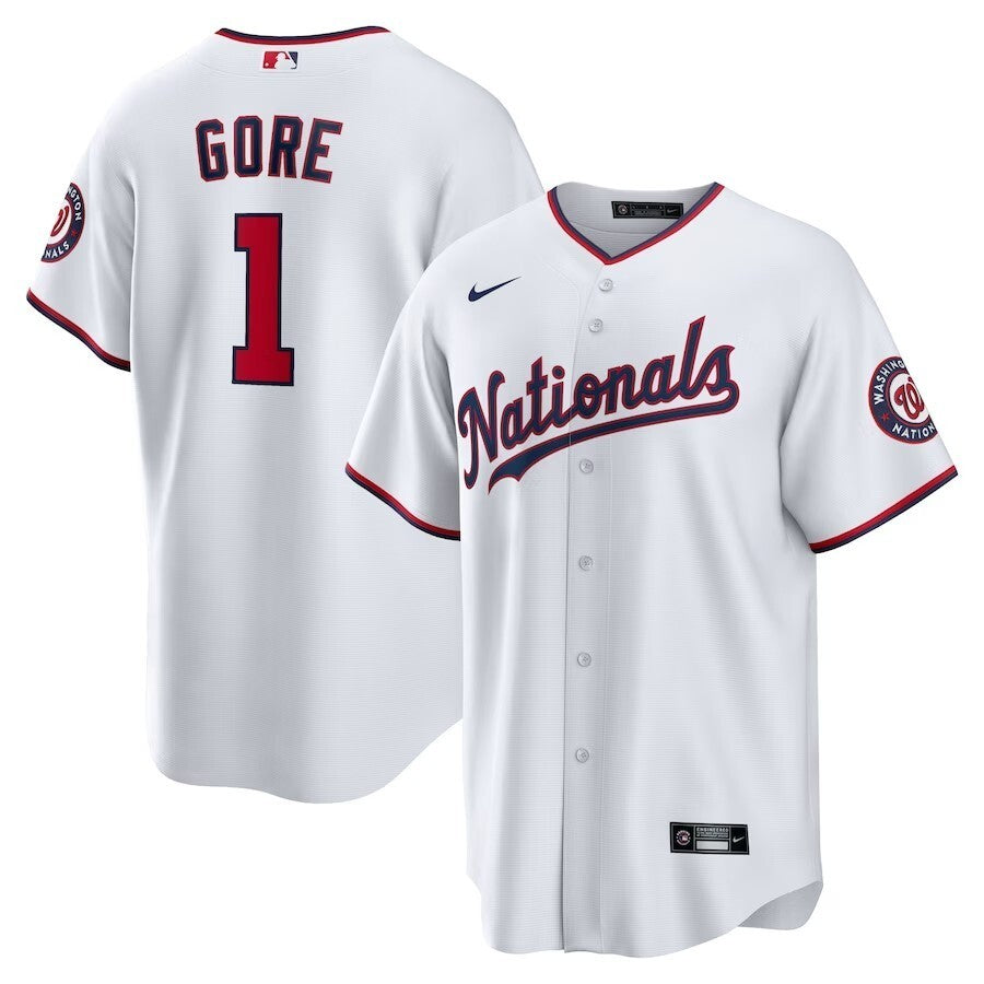 Washington Nationals #1 MacKenzie Gore Home Replica Jersey - White Baseball Jersey baseball jersey product view 1