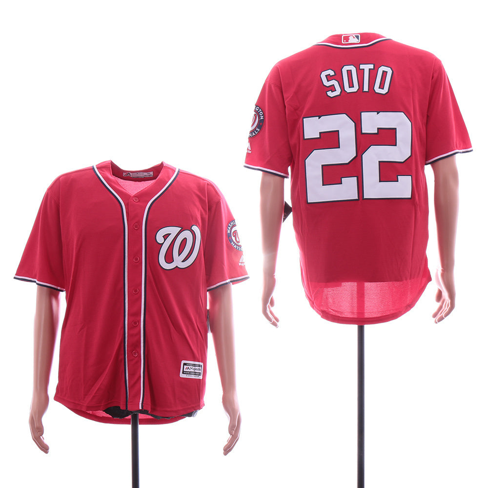 Washington Nationals #22 Juan Soto Nationals 22 Red Fan Baseball Jersey baseball jersey product view 1