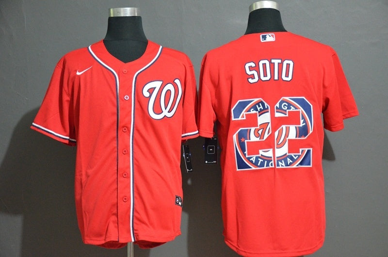 Washington Nationals #22 Juan Soto Print Edition Baseball Jersey baseball jersey product view 1