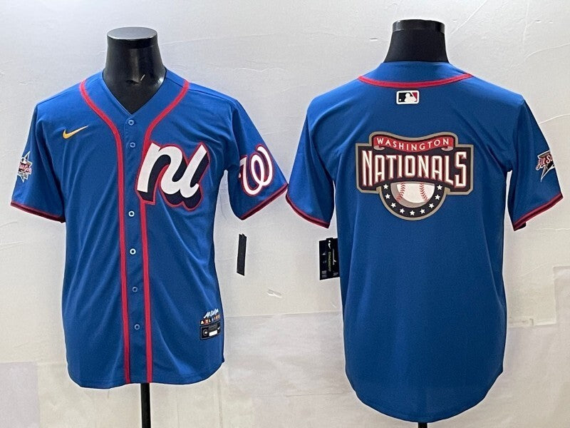 Washington Nationals #29 James Wood Nationals 25 All-Star Style 1 Baseball Jersey baseball jersey product view 1