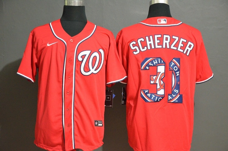 Washington Nationals #31 Max Scherzer Baseball Jersey baseball jersey product view 1