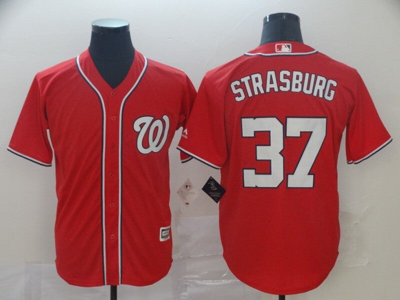 Washington Nationals #37 Stephen Strasburg Style 3 Baseball Jersey baseball jersey product view 1