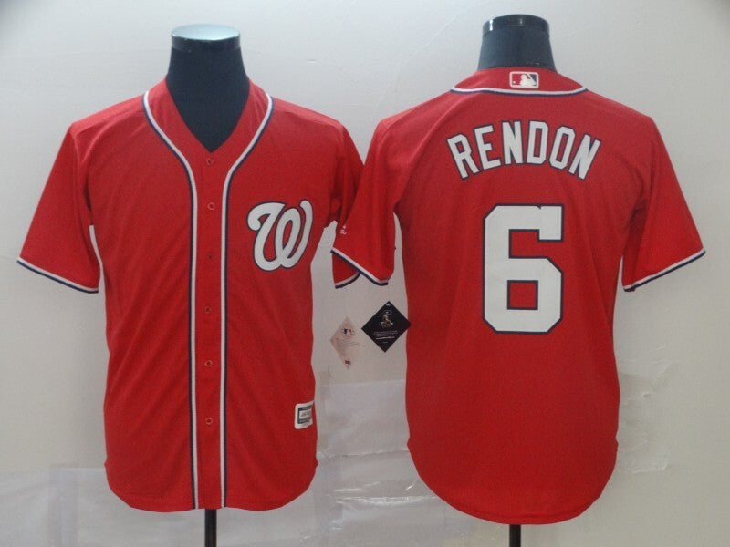 Washington Nationals #6 Style 1 Baseball Jersey baseball jersey product view 1