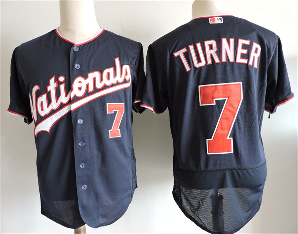 Washington Nationals #7 Baseball Jersey baseball jersey product view 1