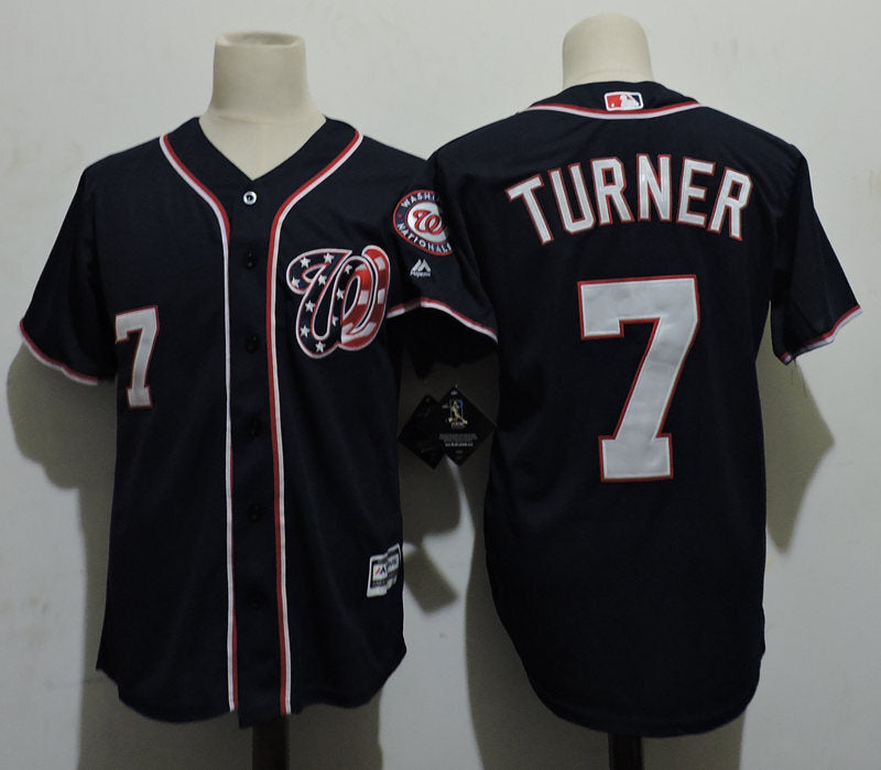 Washington Nationals #7 Trea Black Baseball Jersey baseball jersey product view 1
