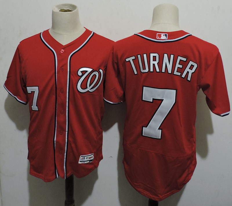 Washington Nationals #7 Trea Red Elite Baseball Jersey baseball jersey product view 1
