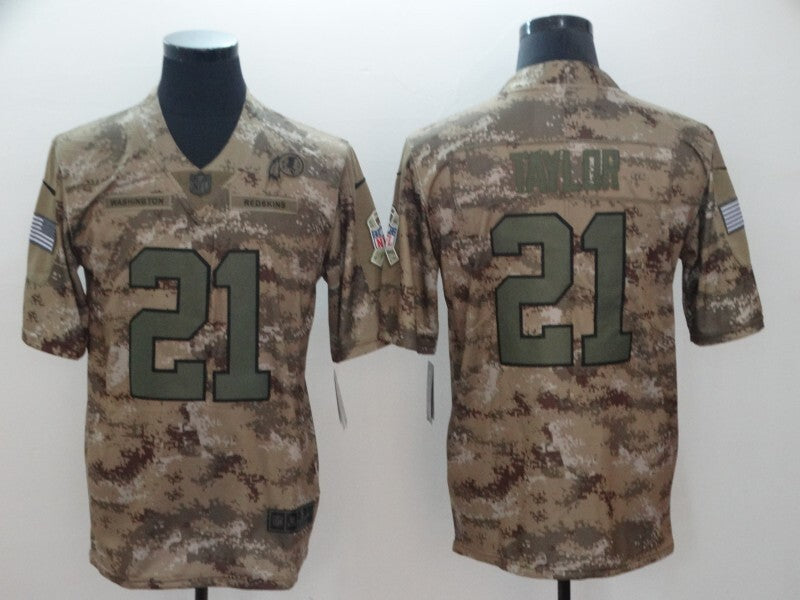 Washington Red Skins #21 Sean Taylor 18 Salute Football Jersey football jersey product view 1