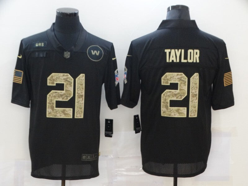 Washington Redskins #21 Sean Taylor 20 Salute Camo Text 635 Football Jersey football jersey product view 1