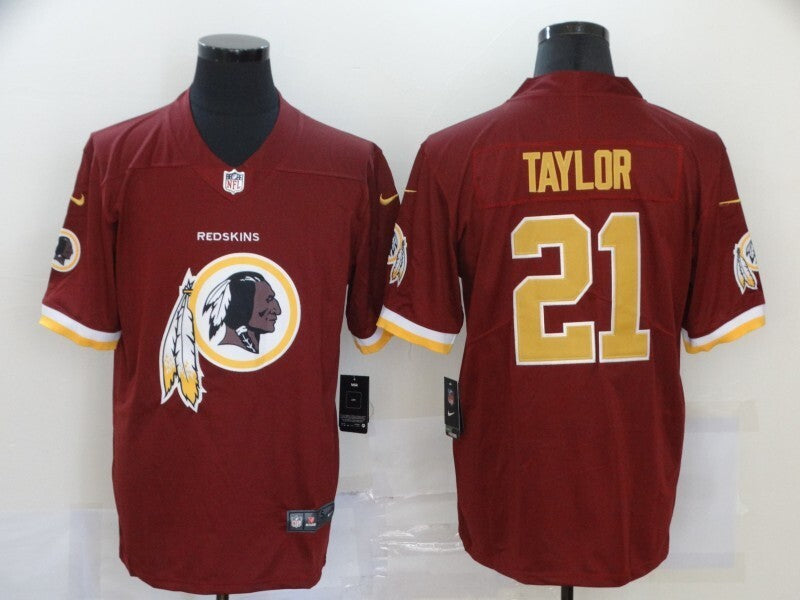 Washington Redskins #21 Sean Taylor Big Logo Fashion 154 Football Jersey football jersey product view 1