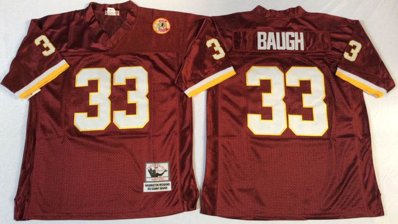 Washington Redskins #33 Sammy Baugh Red Throwback Football Jersey football jersey product view 1