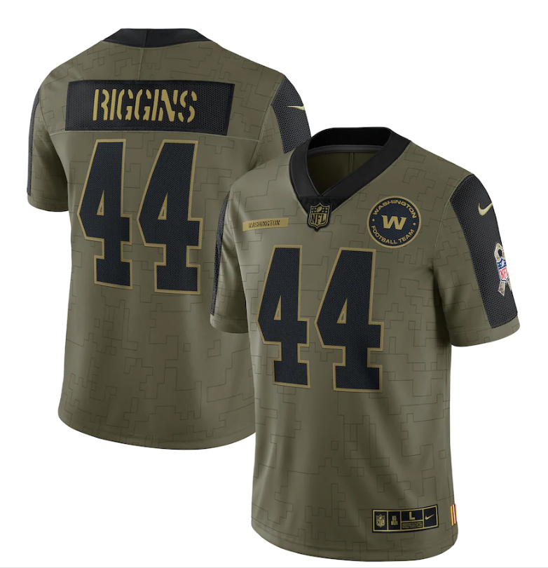 Washington Redskins #44 John Riggins 21 New Salute Football Jersey football jersey product view 1